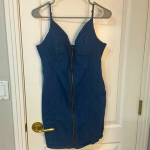 Zip-Up dress, denim